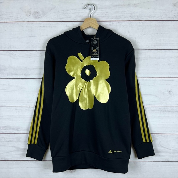 NWT Adidas x Marimekko Collab Pullover Hoodie Youth Girl Large